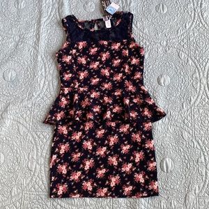 Floral Peplum Dress